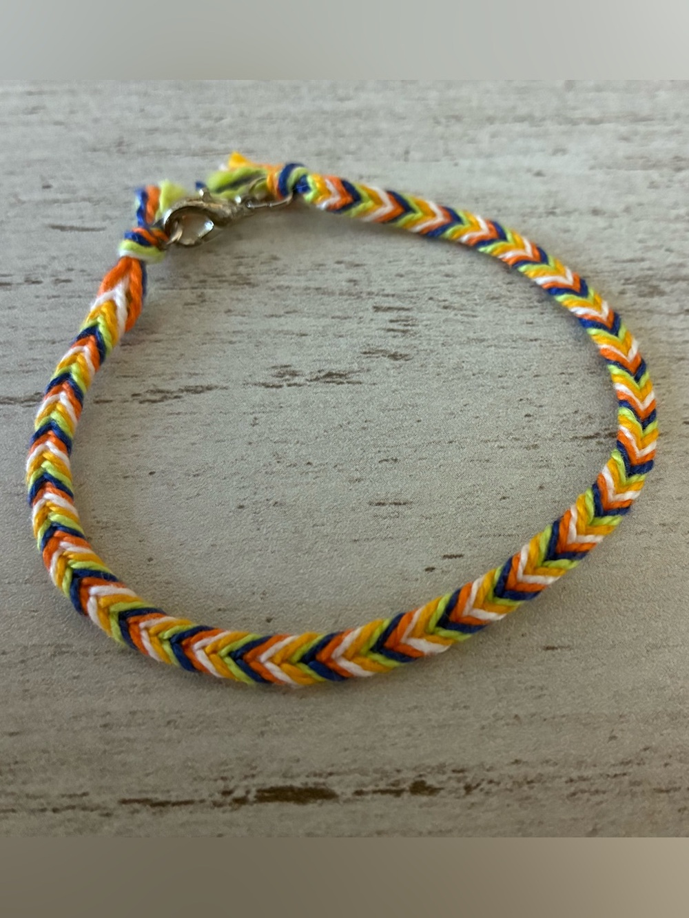 Multicolor Braided Friendship Bracelet - Yellow & Orange